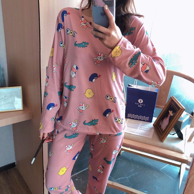 Bộ Ngủ Thun Cute Hình Dễ Thương | BigBuy360 - bigbuy360.vn