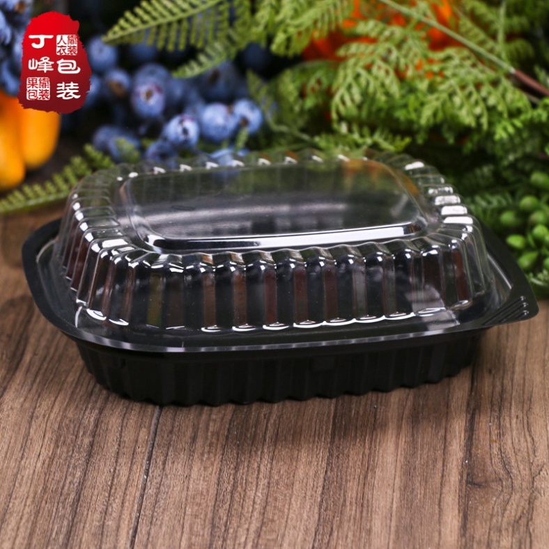 hộp đựng bánh kem [FREESHIP] combo 100 hộp vuông bánh kem nhựa pet đế đen