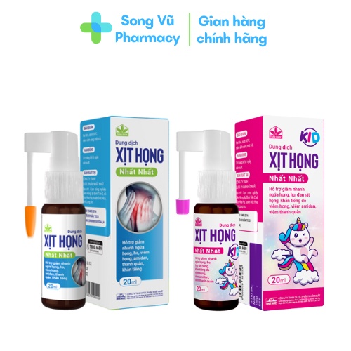 Dung dịch xịt họng Nhất Nhất - Giảm ngứa họng, ho, vi.êm họng, khản tiếng.