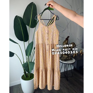 váy lanh maxi hoa nhí bé gái(sale k đổi trả)