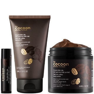 Combo Cocoon Cà phê Đắk Lắk làm sạch da chết