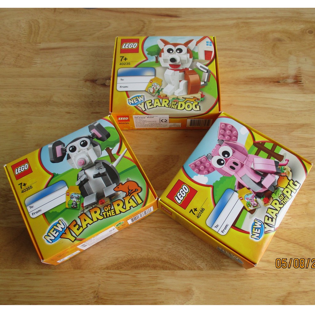 LEGO Tết Năm Mới Con Chó, Lợn, Chuột: 40235, 40186, 40355