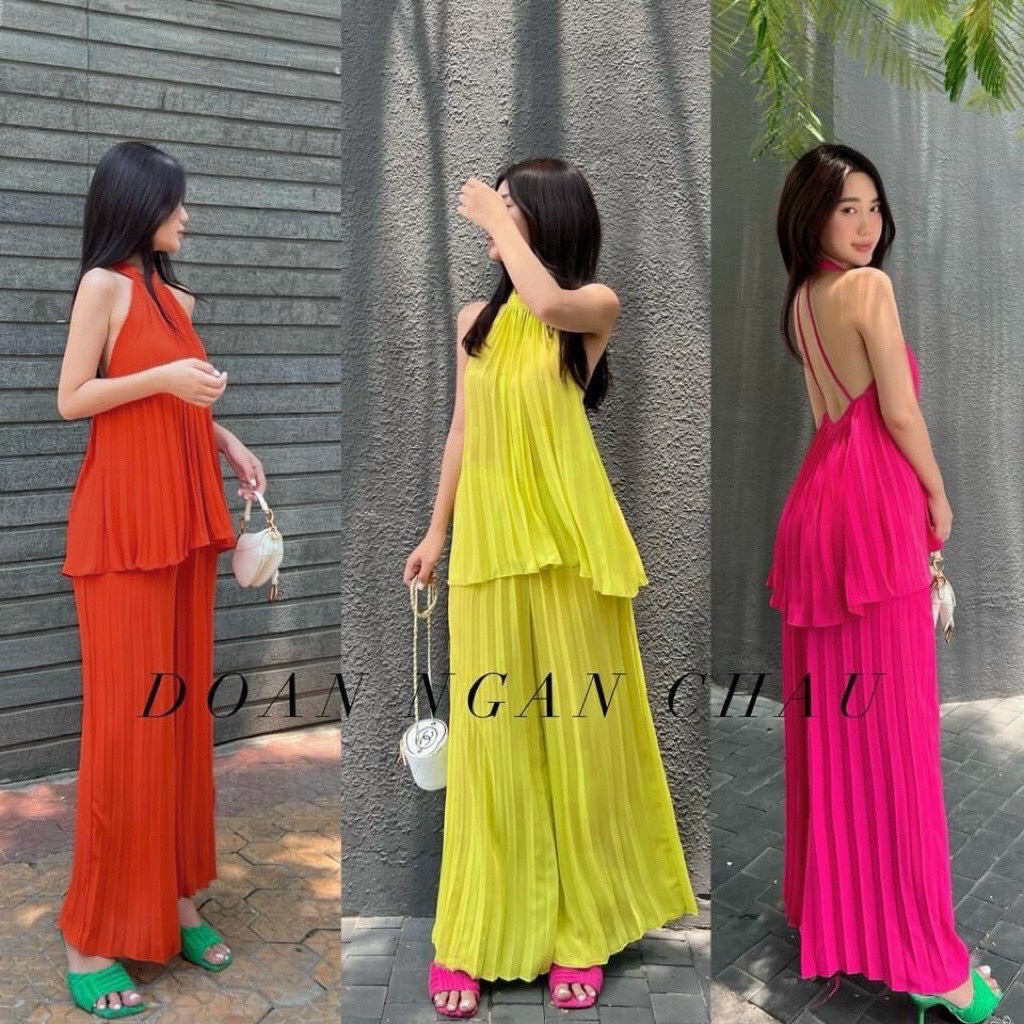 Set yếm suông dập ly voan lụa lót có mút đi biển chụp hình đẹp Bin Sports MA030