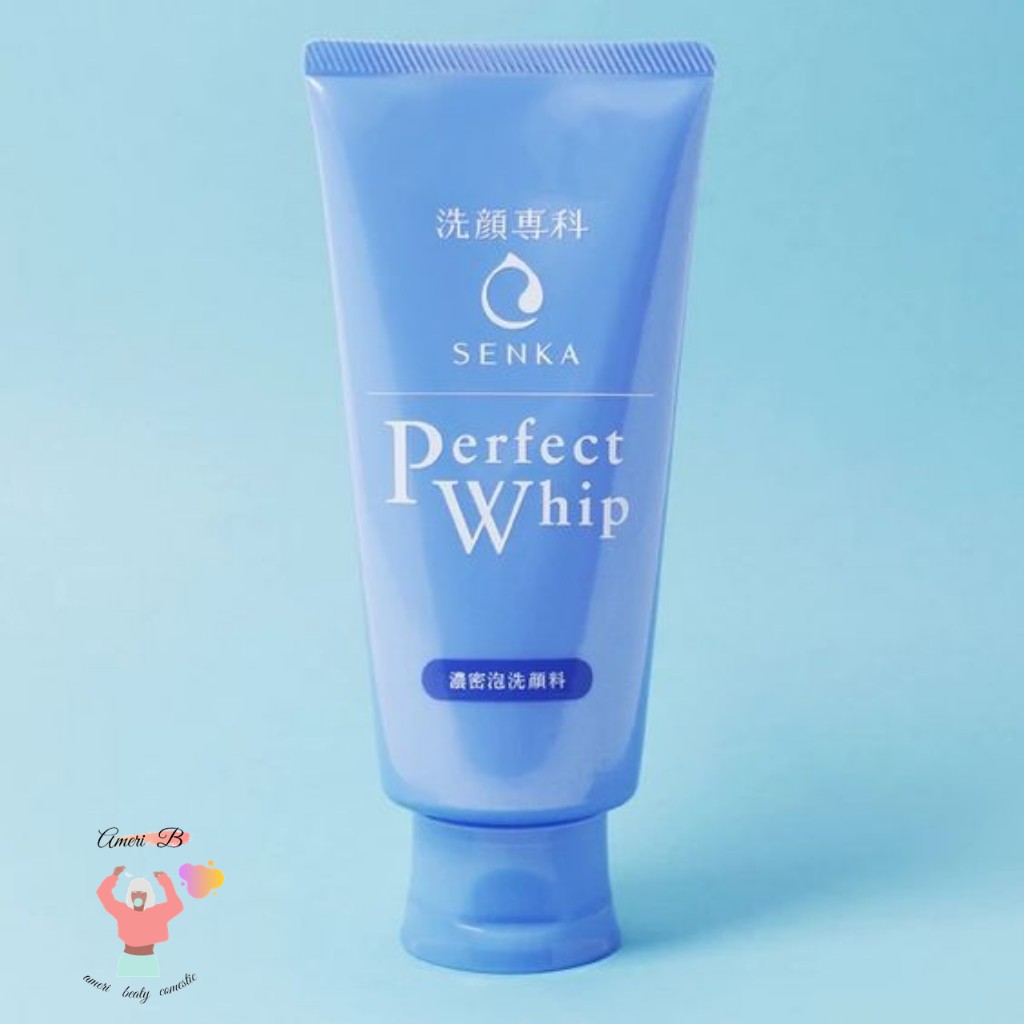 Sữa rửa mặt tạo bọt Senka Perfect Whip màu xanh 120g