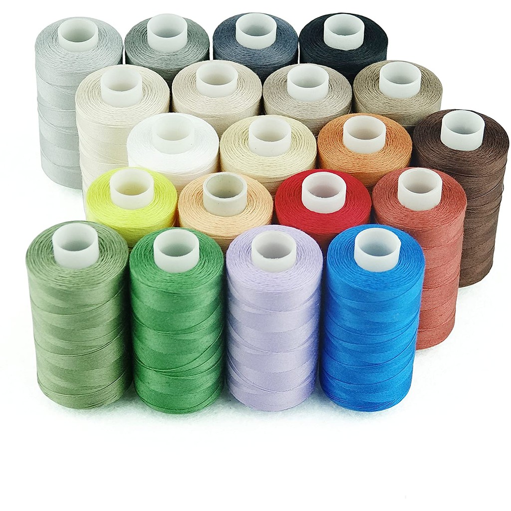 Cuộn Chỉ May Vá 20 Màu Bằng Cotton (550 Yards Mỗi Cuộn)