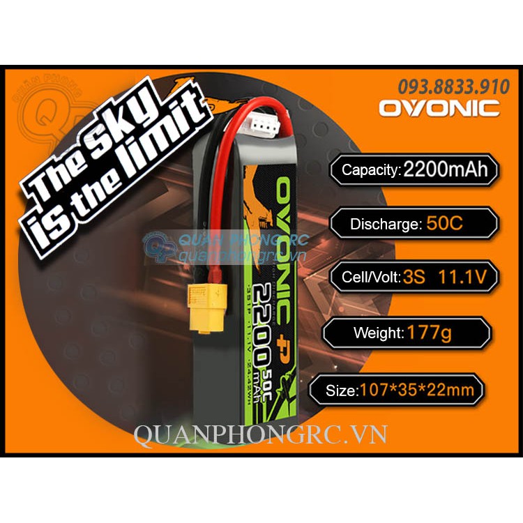 Pin Lipo Ovonic 2200mAh 3S