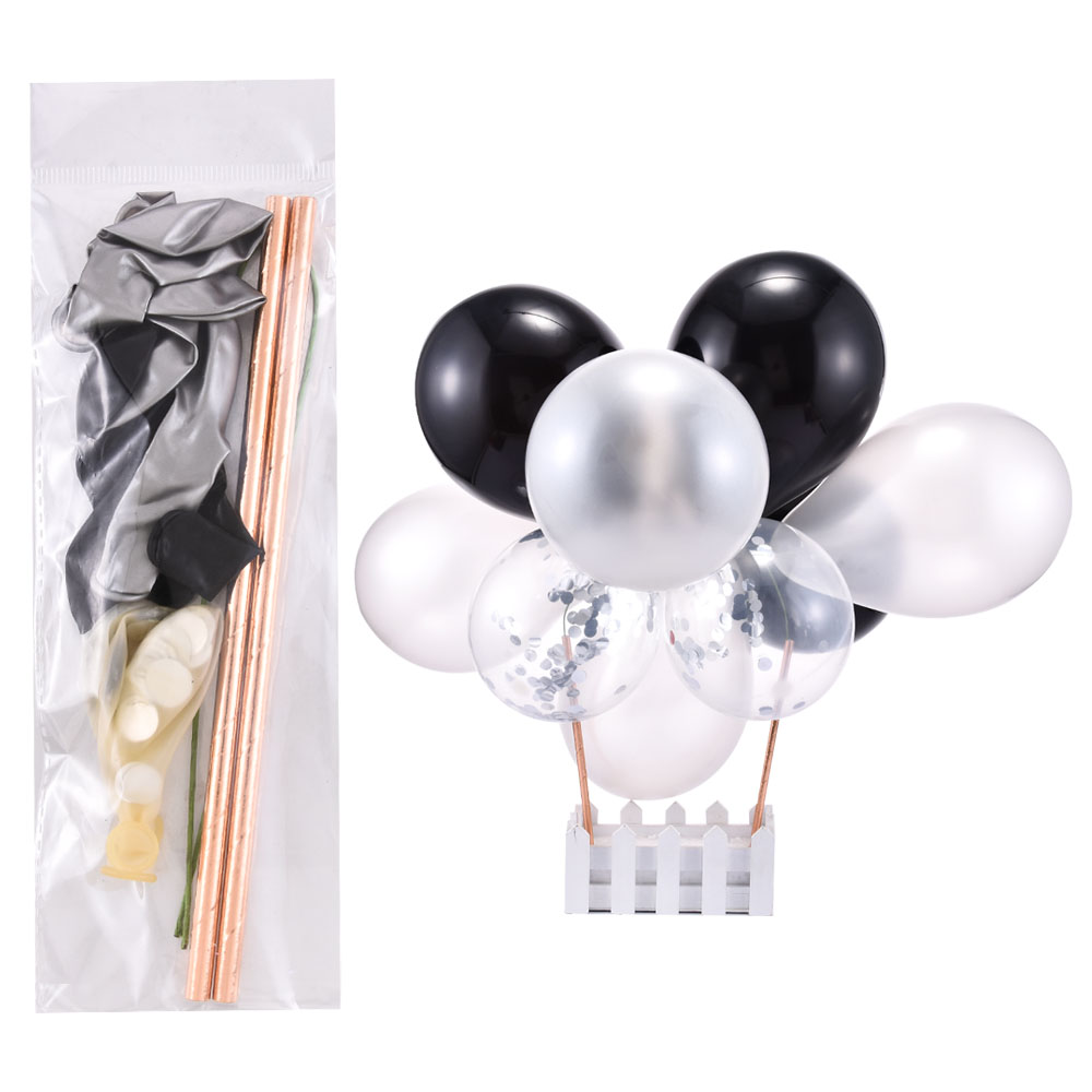 Bộ 14 Bong Bóng Trang Trí Bánh Sinh Nhật