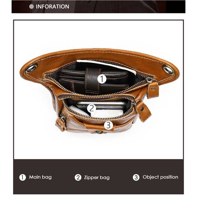 Túi Bao Tử Đựng Điện Thoại Đeo Hông Da Bò IP007 | BigBuy360 - bigbuy360.vn