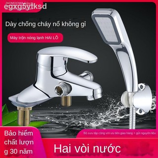 [SALE SỐC] ❄❏Vòi chậu hai hố bằng đồng Jiumuwang có sen, rửa lưỡng dụng nóng lạnh, van trộn