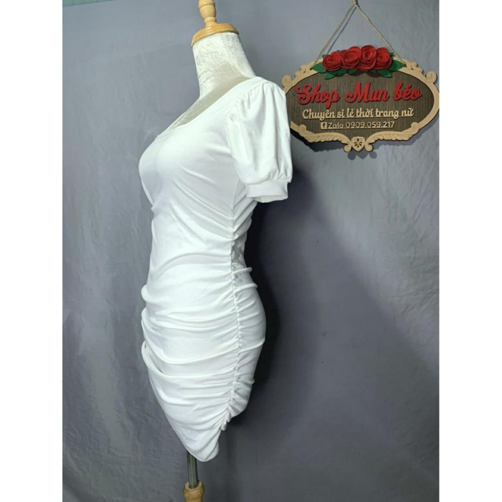 [MẪU MỚI] Đầm Body Nhún Sườn Cổ Chữ U Thun Borip Thích Hợp Mặc Đi Tiệc Đi Làm Đi Chơi Phù Hợp Với Mọi Phong Cách Đẹp ྇ ྇