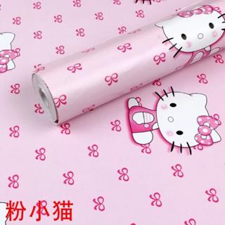 Giấy dán tường hello kitty nơ hồng các mẫu cực dễ thương 10mx45cm có keo
