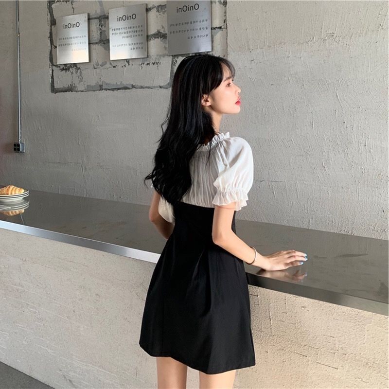 Đầm Tay Phồng Với Thiết Kế Cổ Chữ V Cổ Điển Dành Cho Nữ | BigBuy360 - bigbuy360.vn