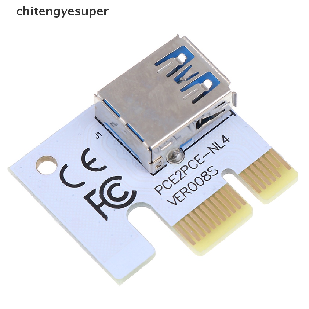 Chitengyesuper USB 3.0 PCI-E 1X to 16X Extension Cable Mining PCI-E Extended Line Card Adapter CGS