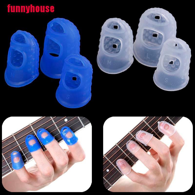 Bộ 4 Miếng silicone Bọc Đầu Ngón Tay Chơi Đàn guitar