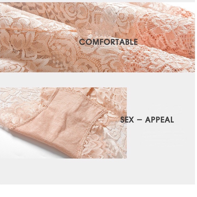 Quần lót ren nữ Quảng Châu cạp cao siêu nhẹ mềm mịn thoáng mát