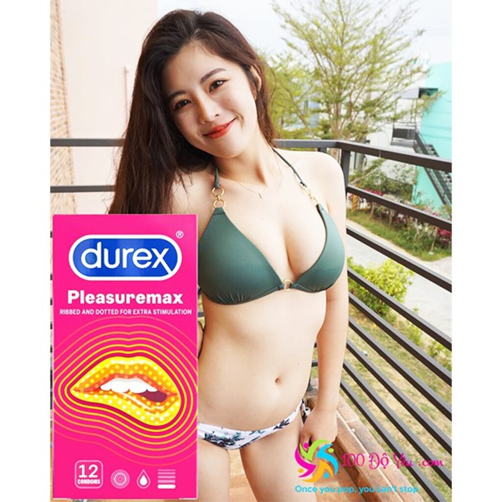 BCS Hỗ Trợ Tình Dục Nam Nữ Gai Siêu Mỏng Durex Pleasuremax Hộp 12 Bao,Kéo Dài thời gian QH, Tăng Cường Khoái Cảm