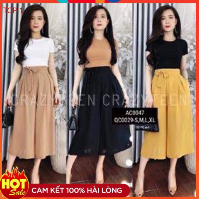 Sét áo coroptop quần ống rộng cực xinh