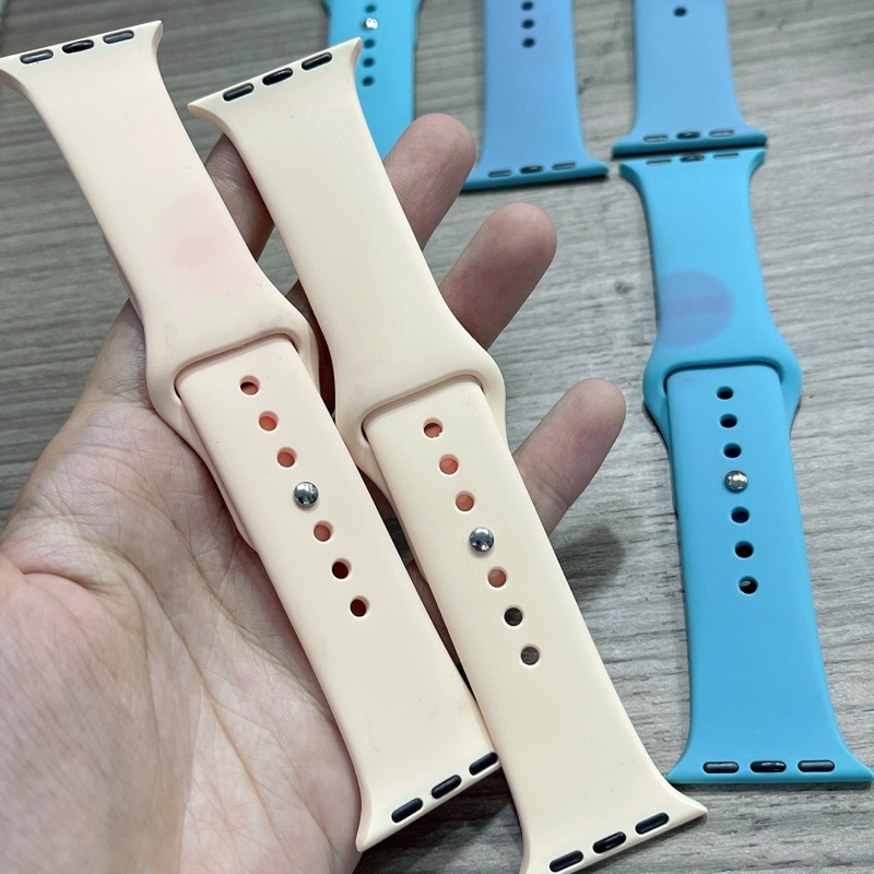 {Giảm giá} dây apple watch màu xanh/Hồng