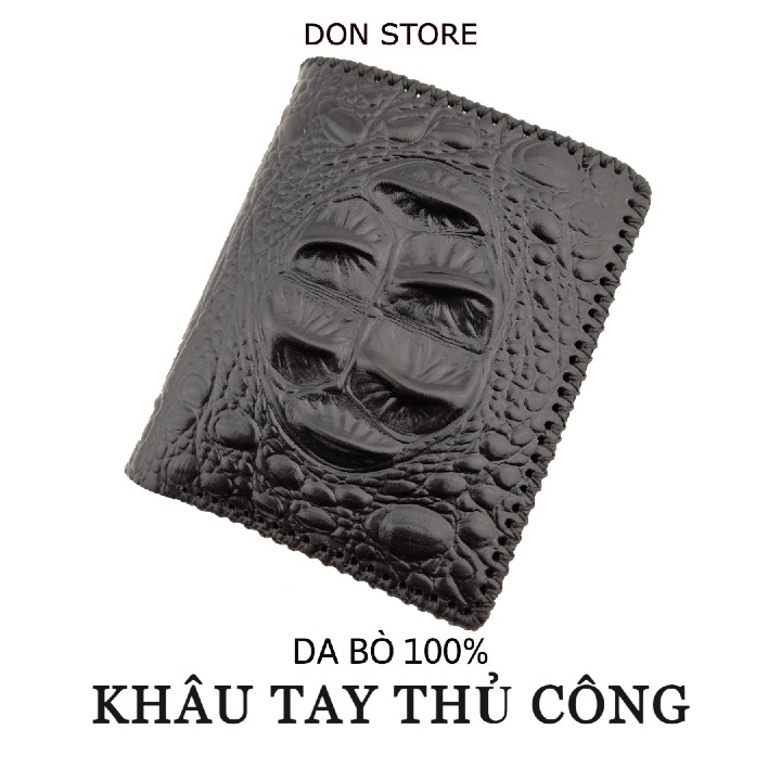 [HOT]Ví Nam, Bóp Nam Vân Cá Sấu Da Bò Thật 100% ( BH- 12 tháng)