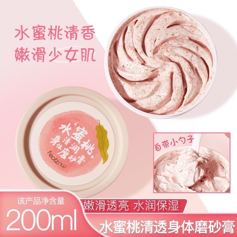 Một hũ tẩy da chết body đào Peach Clear Body Scrub 200G