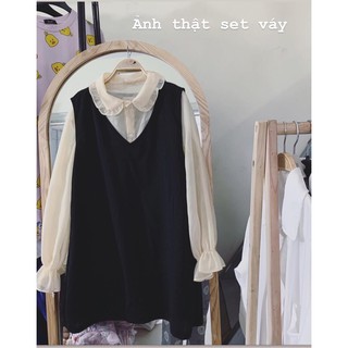 Set áo tơ đũi + váy