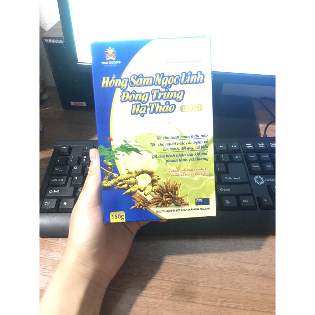 [Hộp 150g] sữa bột hồng sâm ngọc linh đông trùng hạ thảo gold | Thế Giới Skin Care