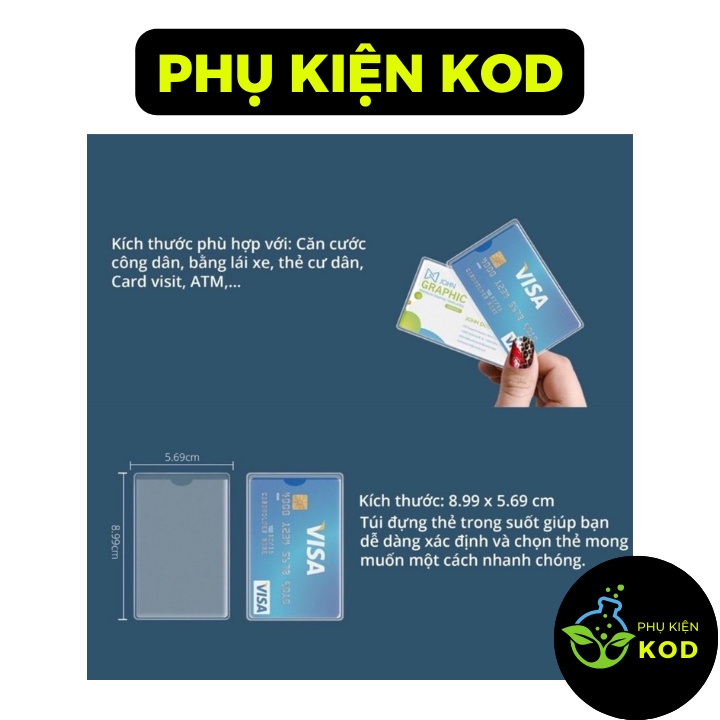 Vỏ Bao Đựng Thẻ Visa, Căn cước, ngân hàng, bằng lái xe
