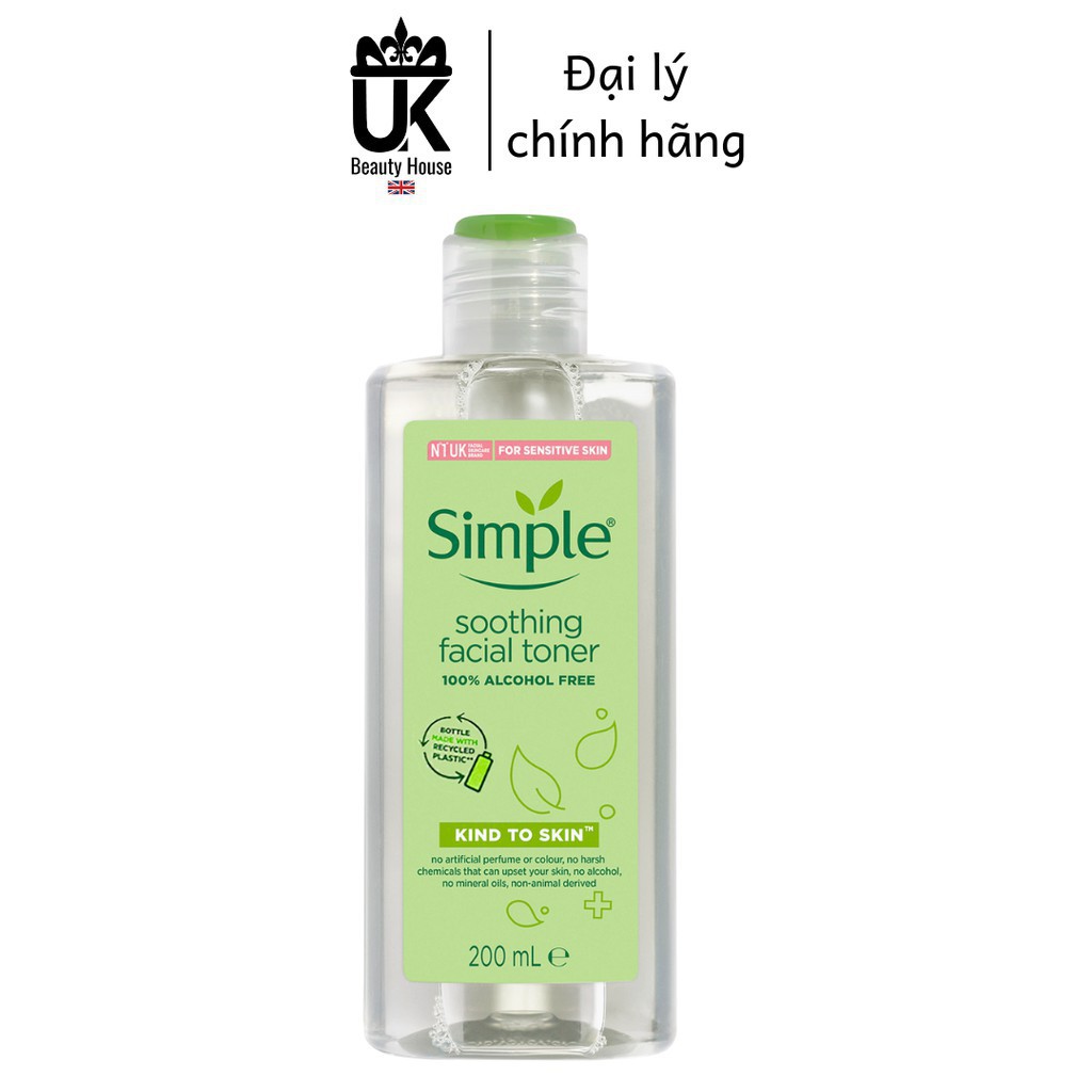💕💕𝗕𝗔́𝗡 𝗖𝗛𝗔̣𝗬 𝗡𝗛𝗔̂́𝗧 💕💕Nước Hoa Hồng Soothing Facial Toner Simple Cân Bằng Ẩm Cho dDa 200ml | BigBuy360 - bigbuy360.vn