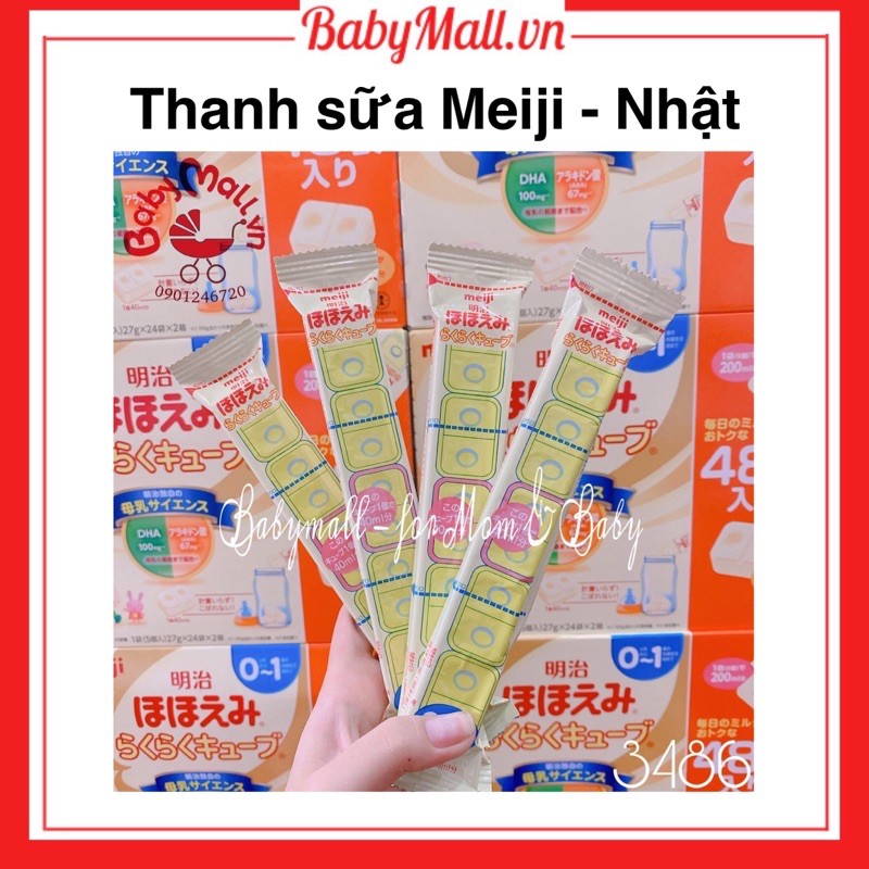 Sữa Meiji Thanh Hộp 24 Thanh TÁCH LẺ Thanh 27g Nội Địa Nhật