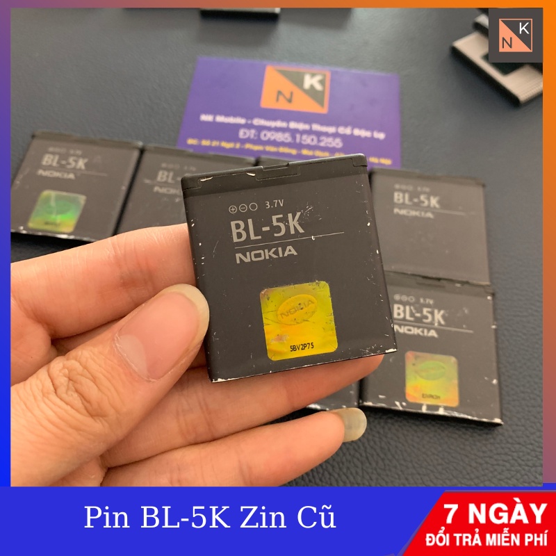 Pin BL-5K Zin cũ bóc máy cho điện thoại C7-00 / 701 / C7 / N85 / N86 / X7 / X7-00