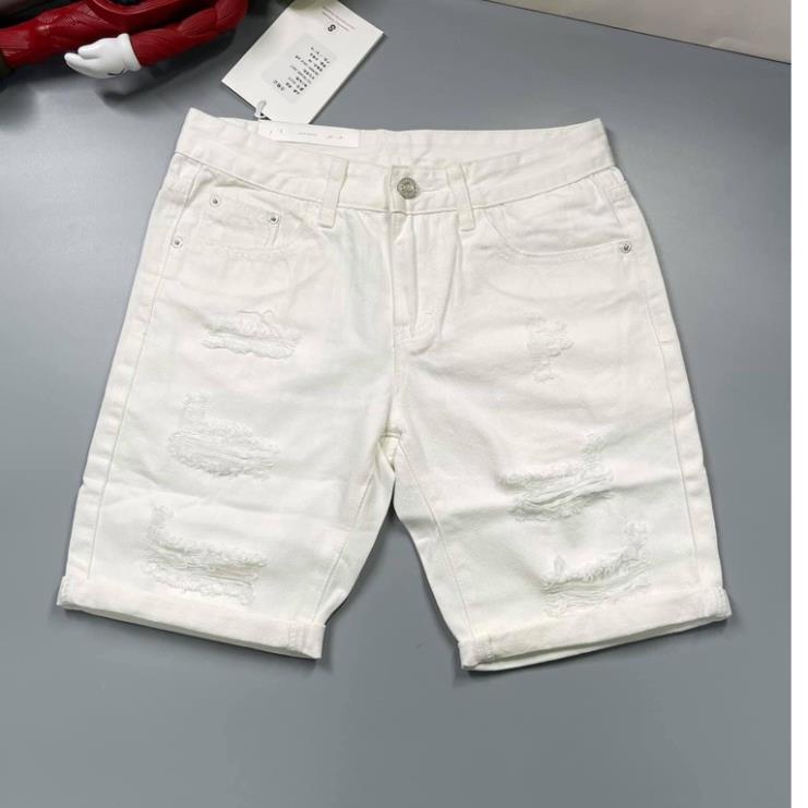 Quần bò ngố trắng rách,short nam wash mẫu hot hai màu trắng đen có đủ sz 40-80kg phong cách trẻ trung dễ mặc T02356 ⚡