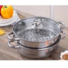 Nồi hấp đa năng 2 tầng 28cm Xửng hấp inox 2 ngăn