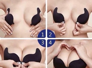 Áo bra dán silicon - Áo ngực tạo khe mặc váy cưới hoặc đầm hở vai màu da màu đen