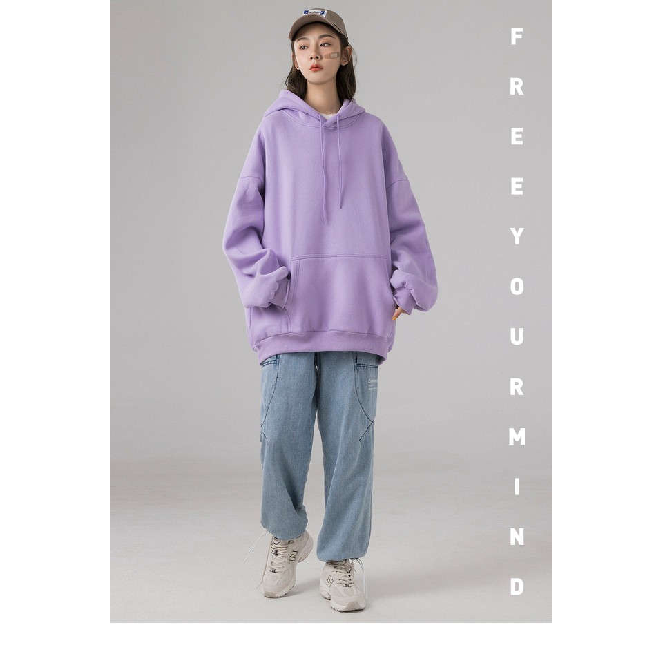 ÁO HOODIE UNISEX Nam Nữ BASIC CAO CẤP MÀU TÍM