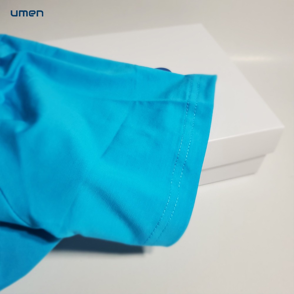 Áo thun basic nam màu xanh biển cổ tròn tay ngắn UMEN vải cotton co giãn, thoáng mát | BigBuy360 - bigbuy360.vn