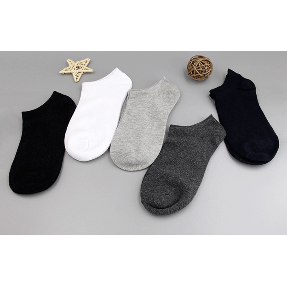 set 10 Đôi Tất Nam Ngắn cổ 1 màu như hình