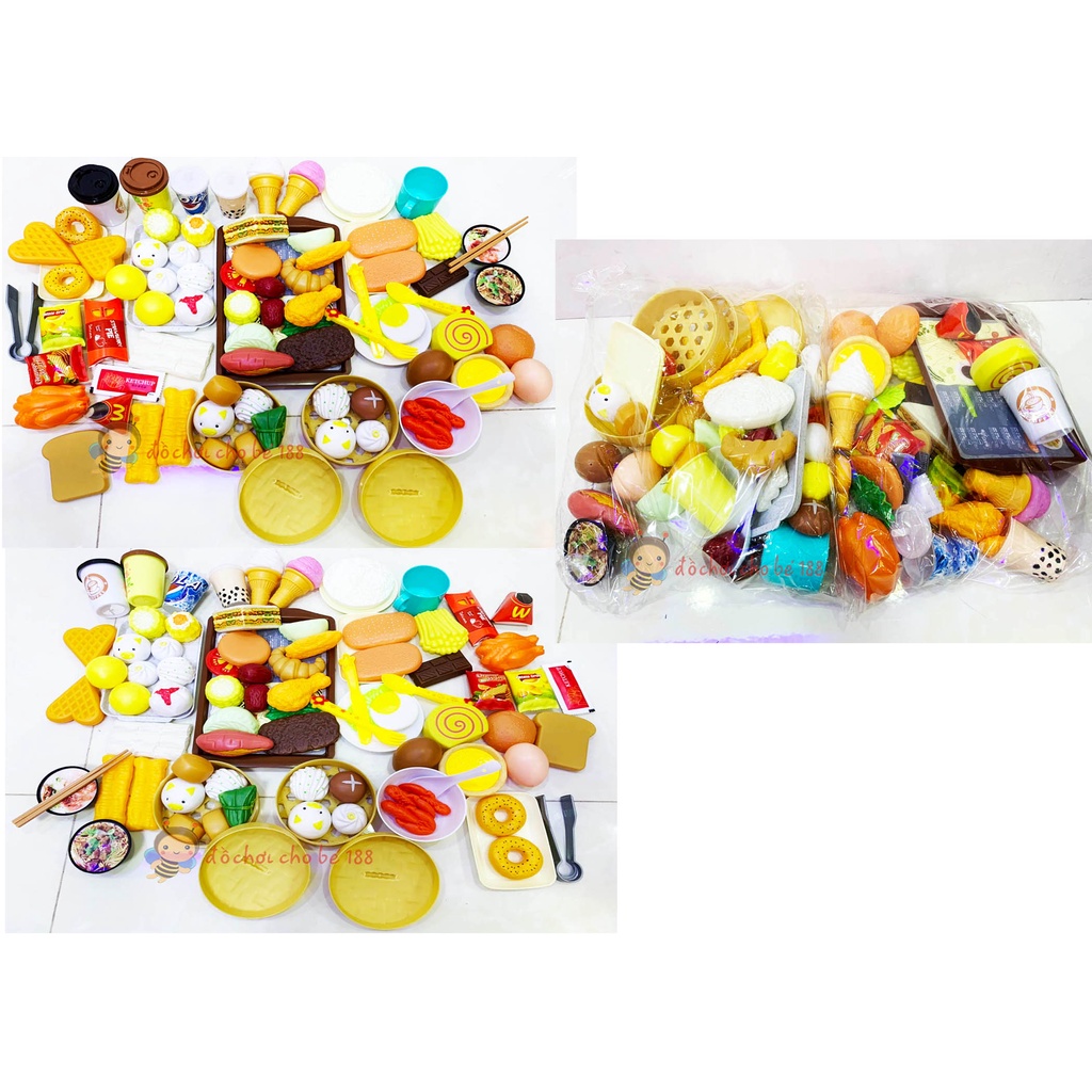 Đồ chơi nấu ăn 19, 31, 86, 88, 102 chi tiết cho bé dimsum điểm tâm nhà bếp nấu ăn