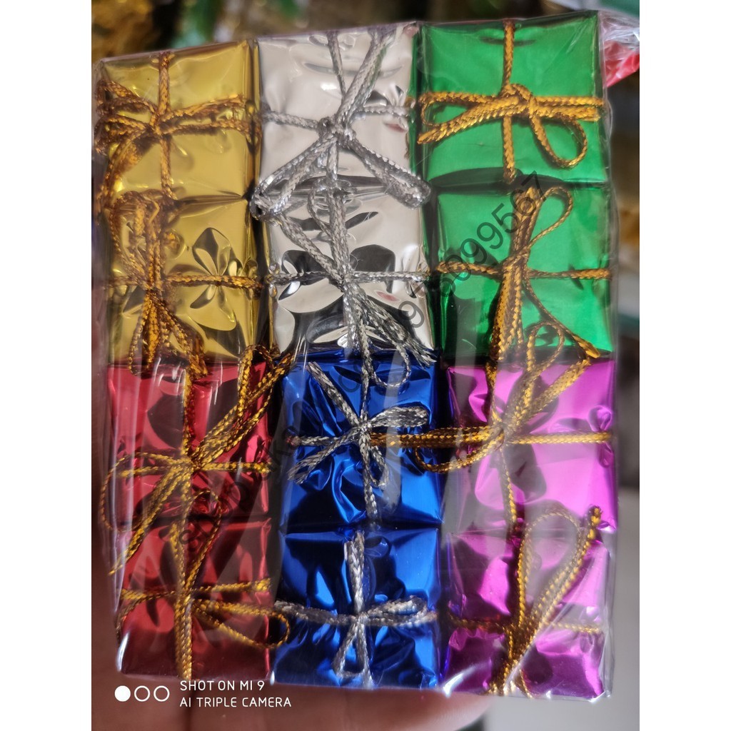 Combo 9 gói quà loại đẹp, treo trang trí cây thông Noel