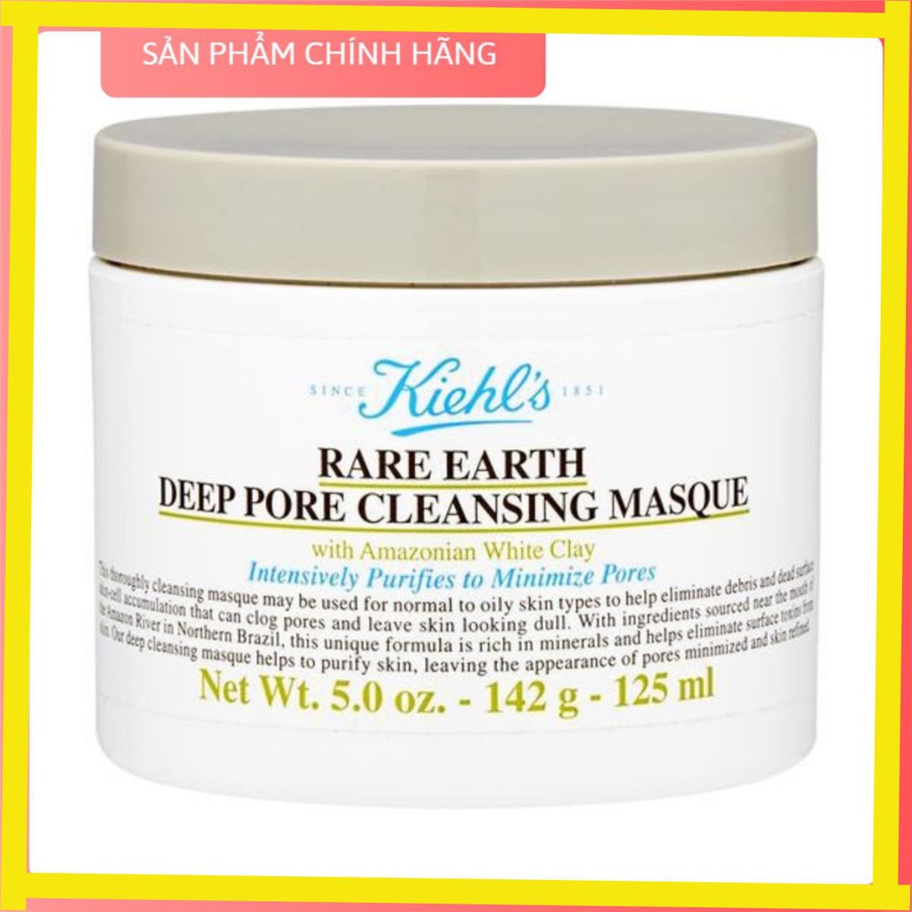 [TOP 1 SHOPEE] Mặt Nạ Đất Sét Kiehl's Làm Sạch Sâu Ngừa Mụn 125ml
