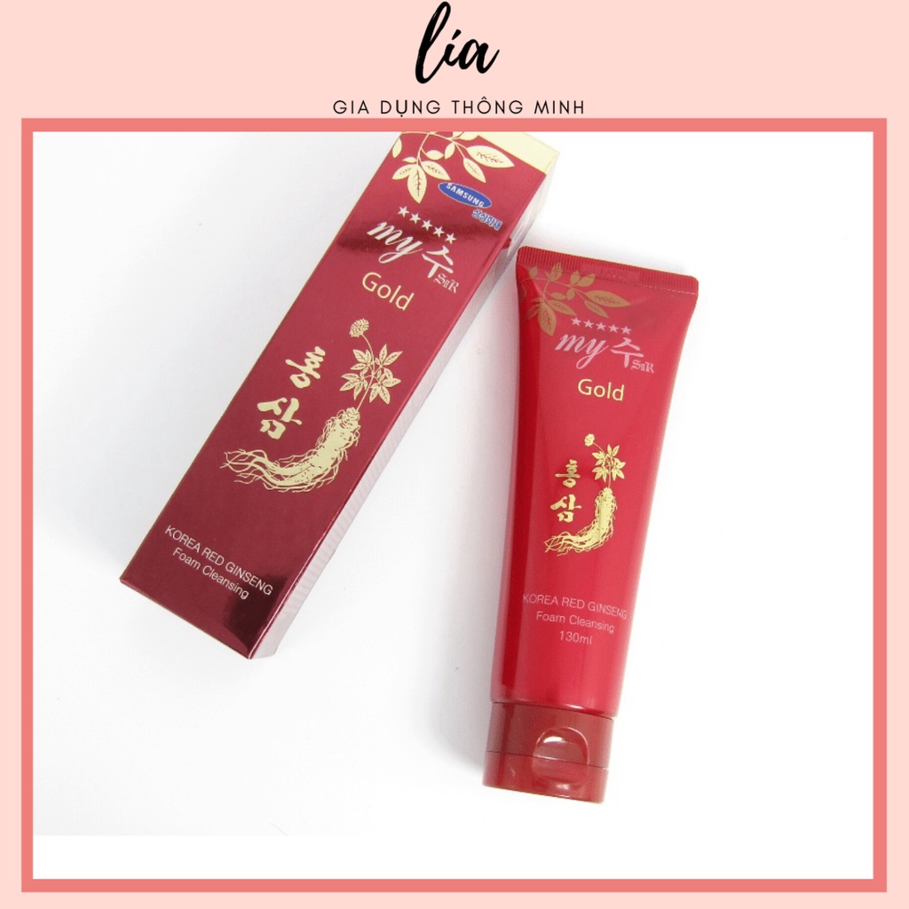 Sữa Rửa Mặt Sâm Đỏ Hàn Quốc My Gold Korea Red Ginseng Foam Cleansing 130ml - Sữa Rửa Mặt Nhân Sâm