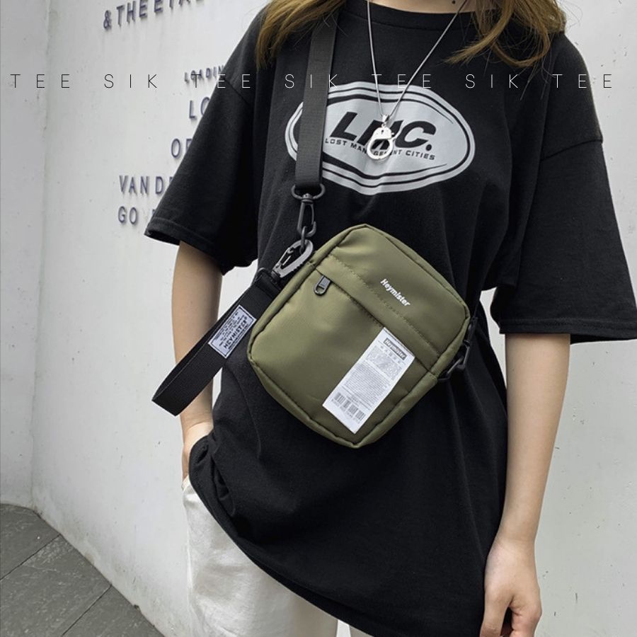 Túi đeo chéo mini nam nữ TEE SIK túi đeo vai unisex nhỏ gọn chất liệu vải Canvas chống nước nhiều ngăn TS12