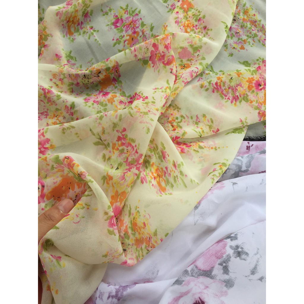 🍀🍀Voan chiffon. Mẫu này sờ chất mướt, mềm mịn lắm nha các chị | BigBuy360 - bigbuy360.vn