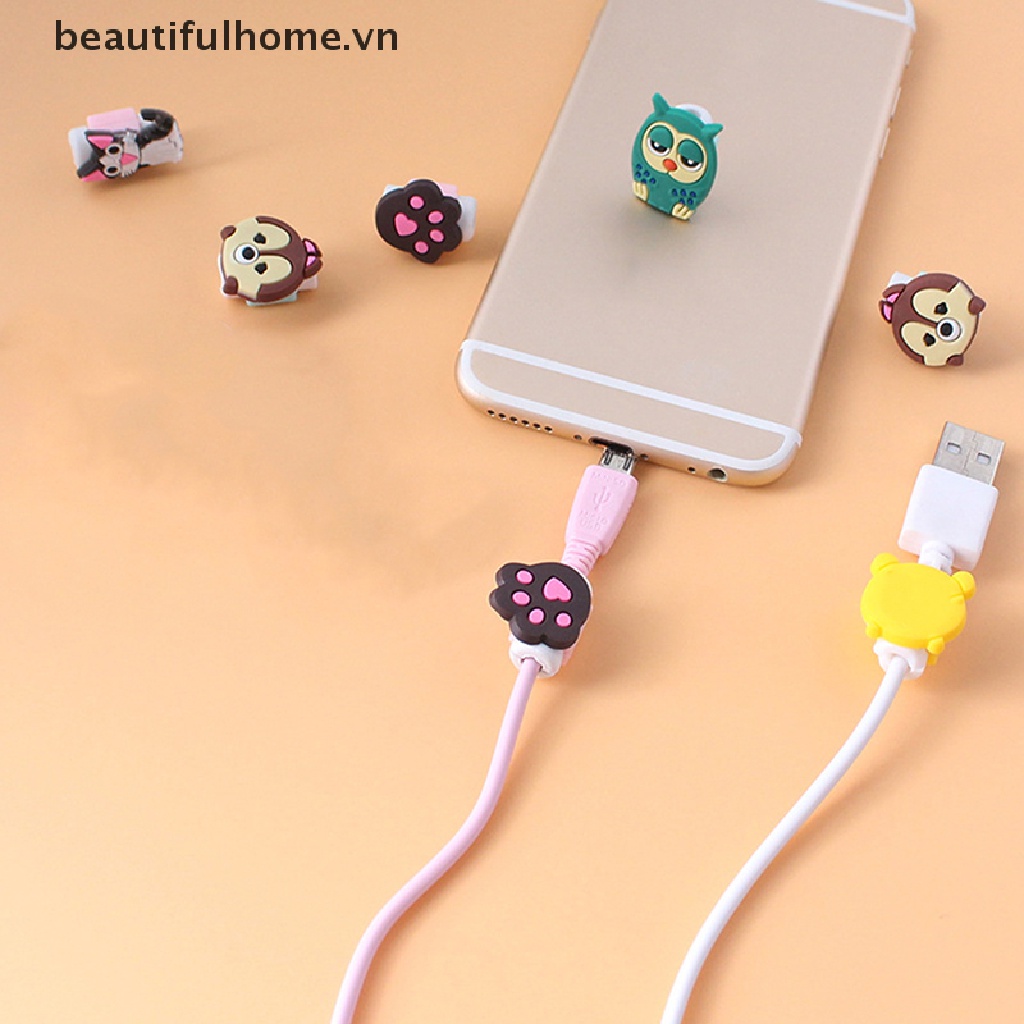 Phụ Kiện Bảo Vệ Đầu Dây Cáp Kiểu Hoạt Hình Đáng Yêu