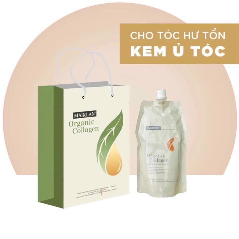 COMBO GỘI -XẢ-HẤP NGĂN RỤNG CHỐNG XƠ RỐI CAO CẤP MAIRLAN ORGANIC COLLAGEN