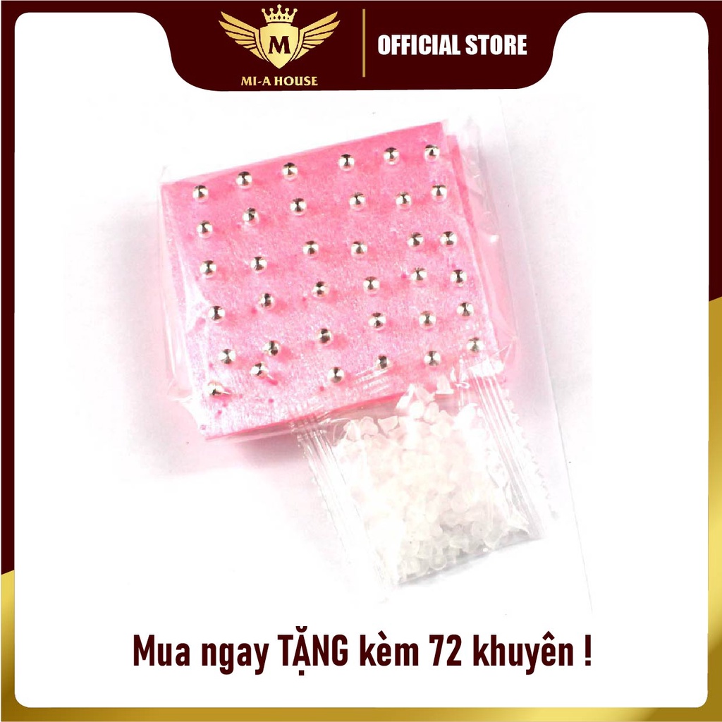 Máy bấm lỗ tai, súng bấm lỗ tai kim loại tại nhà kèm bút định vị, gương và 72 khuyên rời