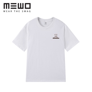 ÁO THUN TRẮNG UNISEX MEWO COTTON 100% LOGO BASIC