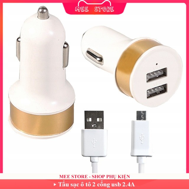 [SKK] Tẩu sạc ô tô s-c13 usb 2.4A, 2 cổng kết nối - Mee store 247