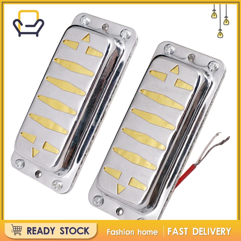 Set 2 Phụ Kiện Pickup Humbucker Màu Bạc Gắn Cổ Đàn Guitar Điện Thời Trang