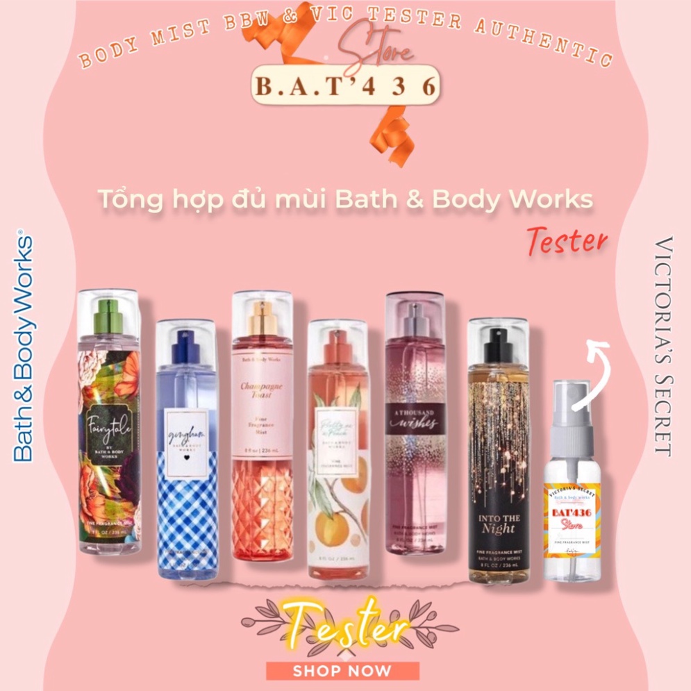 (10ml) Xịt thơm toàn thân bodymist Bath & Body Works