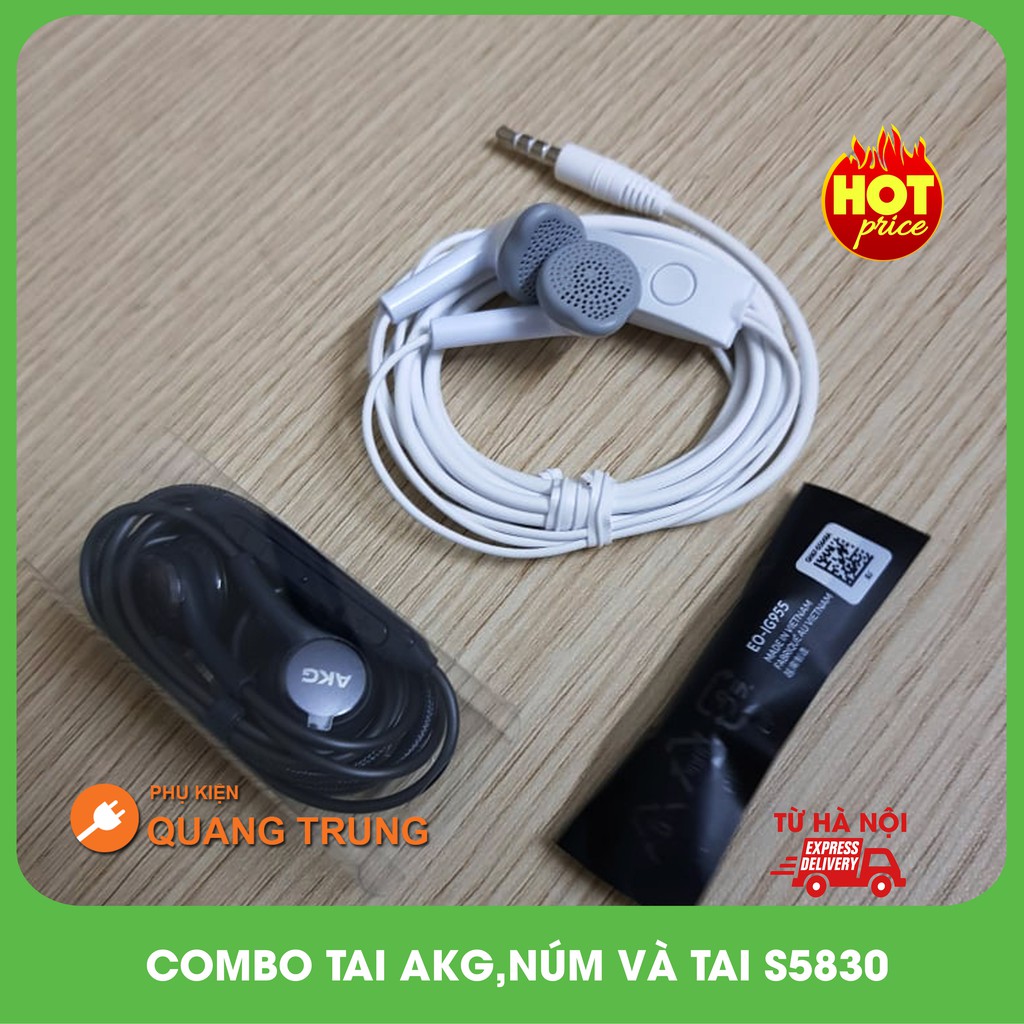 Combo tai nghe AKG,núm và tai nghe s5830 chính hãng,cực hay